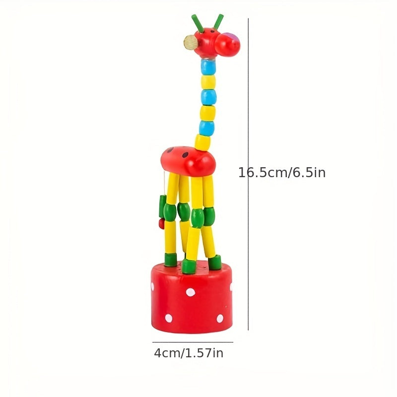 Kids Dancing Stand Giraffe Wooden Toy