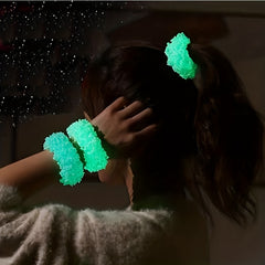 4pcs Luminous Hair Band Rubber Band Head Rope for Hair Tie