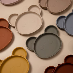 Panda Silicone Children's Feeding Plate with Suction Cup