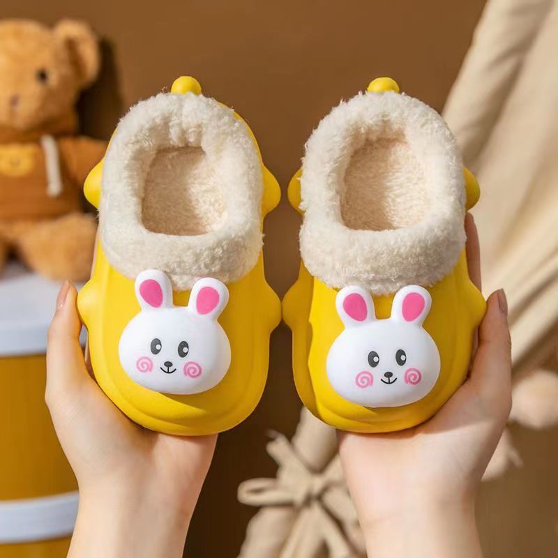 Kids Warm Bunny Slippers Home Shoes for Winter