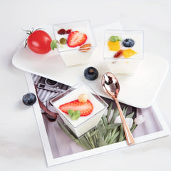 10pcs Square Mousse Cup Disposable Cake Cup Party Supplies