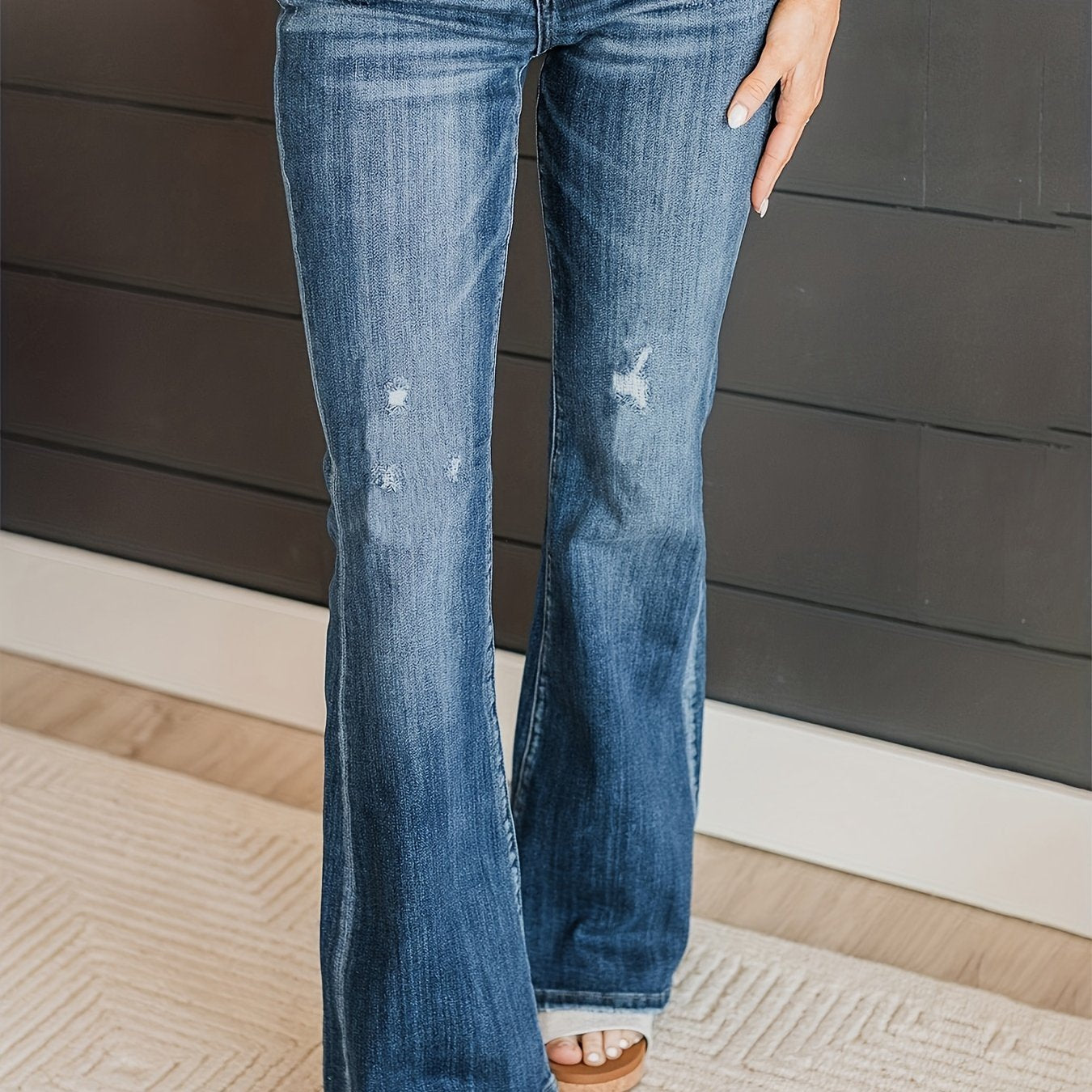 High Waisted Flared Leg Jeans
