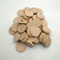 50pcs 5mm Thick Wooden Logs for DIY Projects