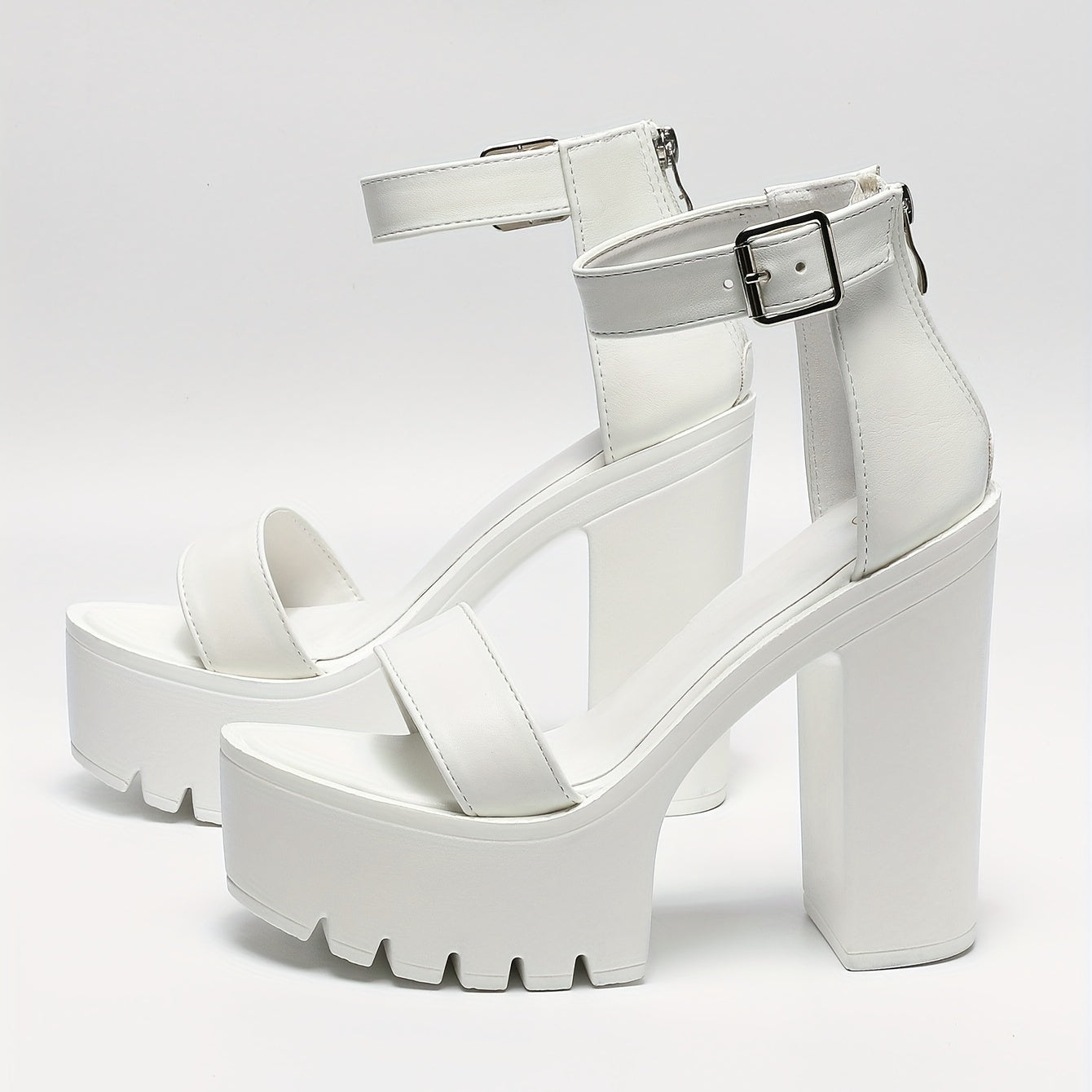 Women's Platform Sandals Open Toe Chunky Heel Shoes