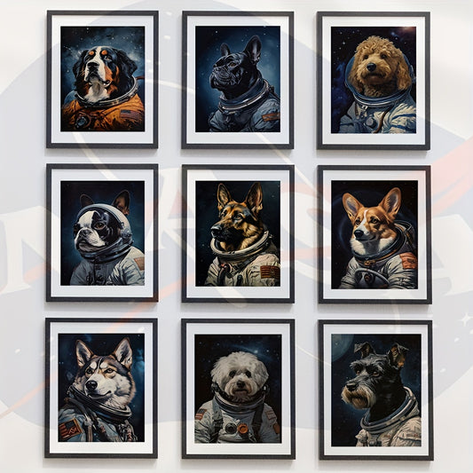 Dog Astronaut Poster For Kids, Home Decor, Nursery, Play Room Wall Painting