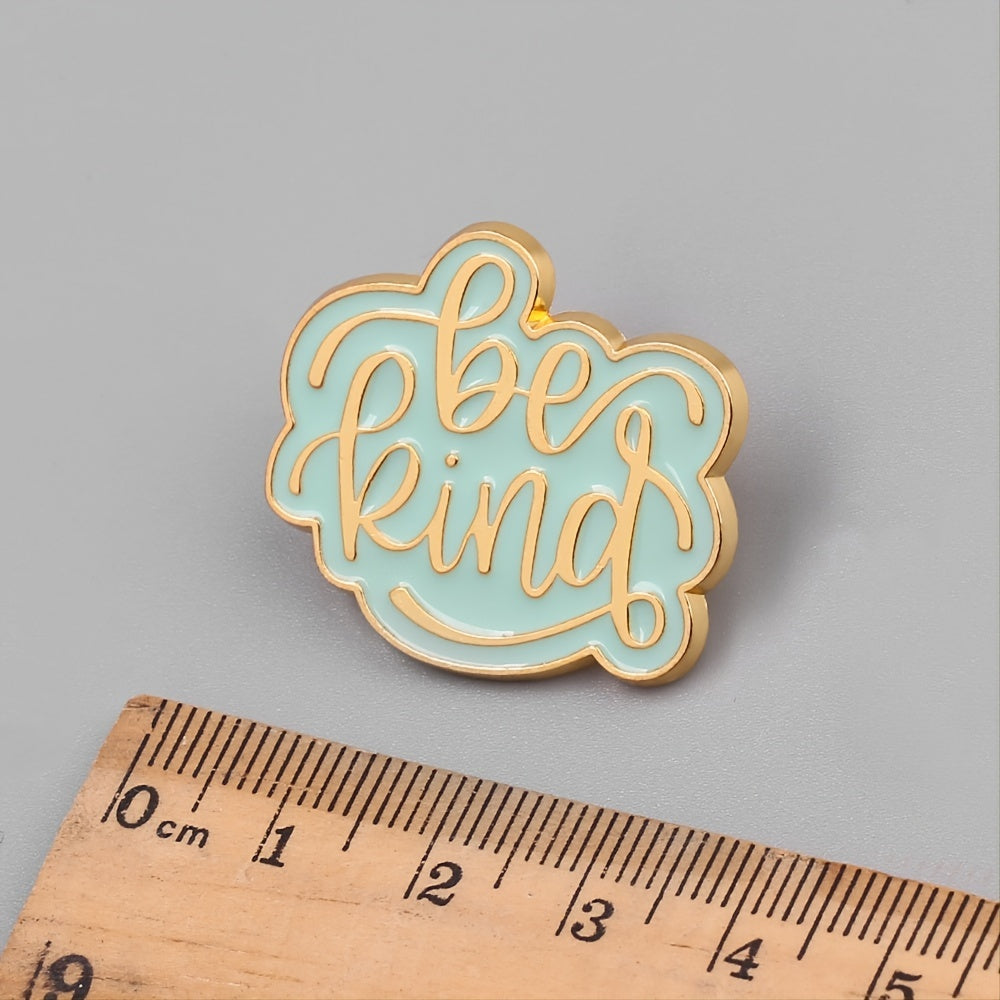 Be Kind Engraved Enamel Pin Accessory Brooch