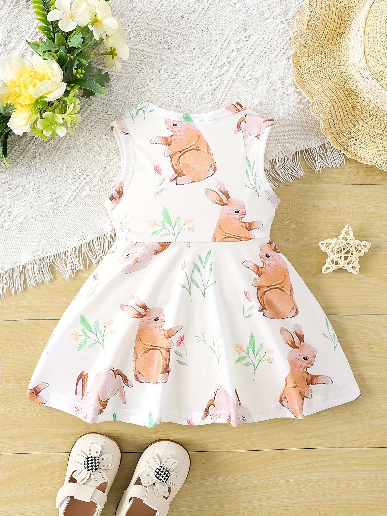 European & American Baby Girls Fawn Dress