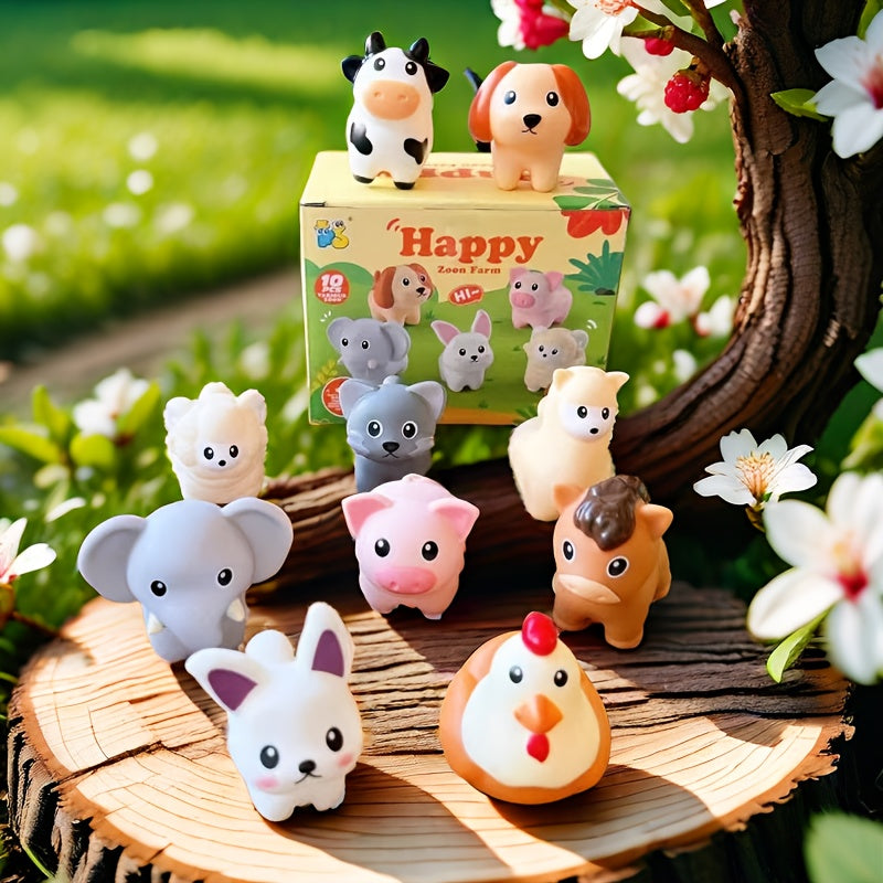 Animal Toy Set Early Learning Gift for Christmas Birthday Easter
