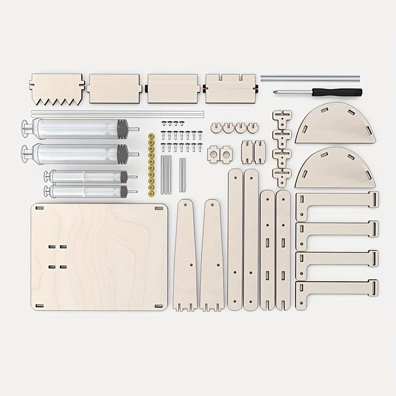 DIY Wooden Excavator Kit STEAM Educational Science Experiment Assembly