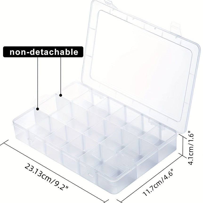Large Plastic Compartment Container Bead Storage Organizer Box