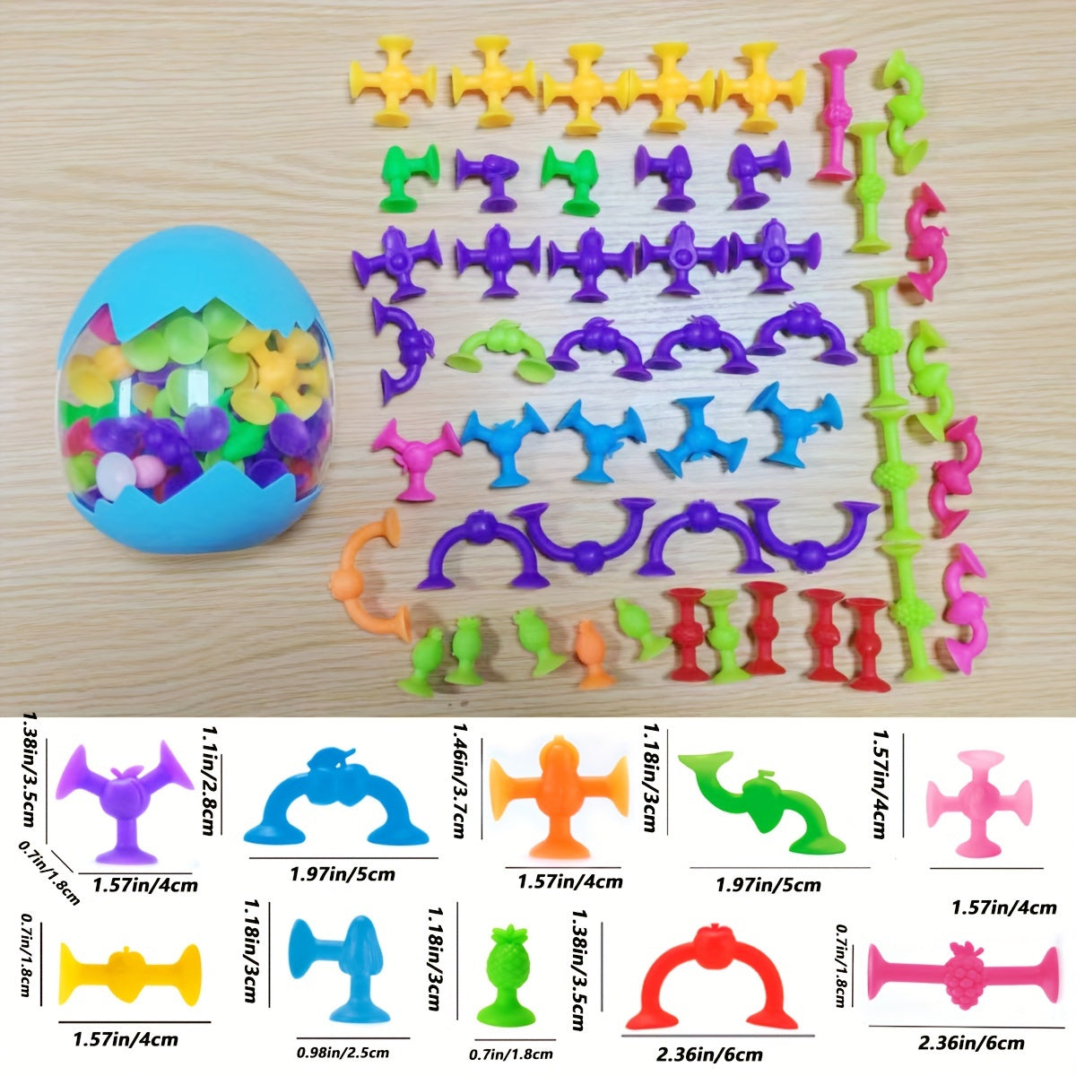 50pcs Fruit Suction Cup Building Blocks Set Creative Construction Kit