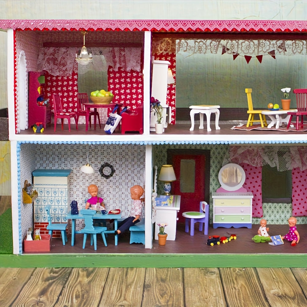 100pcs Mini Dollhouse Flooring Boards 1:12 Scale Bamboo Pattern