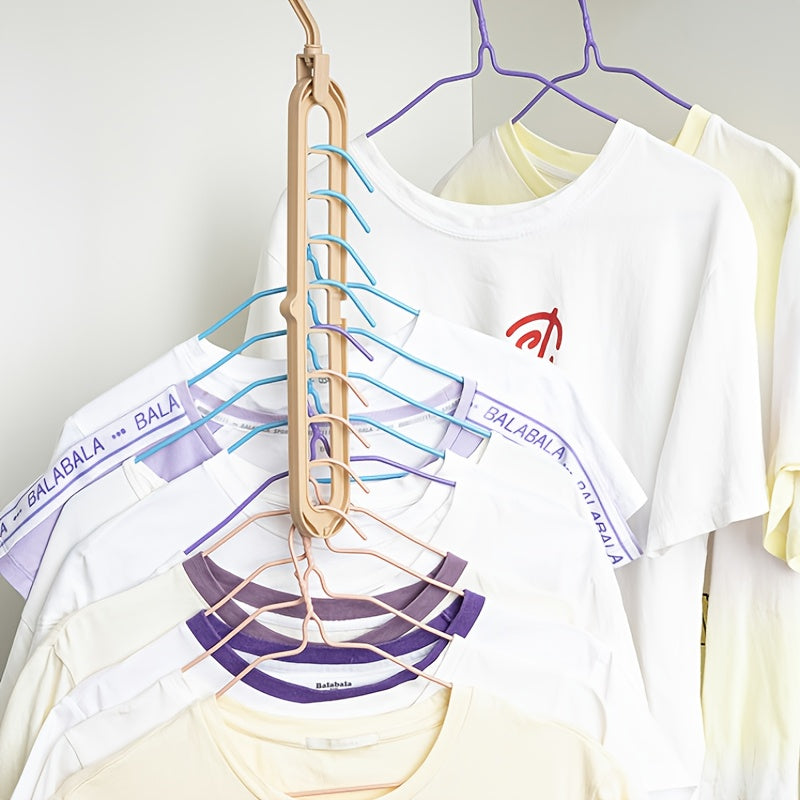 9 Hole Hanging Hanger Organizer for Clothing Stores
