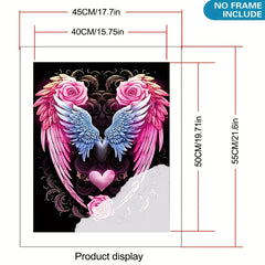 DIY Digital Painting Kit Rose Wings Home Wall Decor Ideal Gift for Crafts