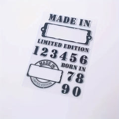 Numbers Stamps & Labels Clear Stamps for Card Making & DIY Scrapbook Album