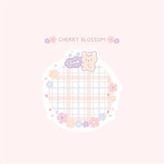 Cherry Blossoms Sticky Notes Girl Journal Notepad 30 Sheets
