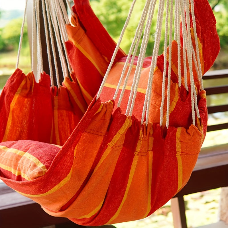 Garden Cotton Hammock Chair with 2 Cushions