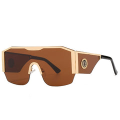 Oversized Square Sunglasses Big Frame One Piece Lens Gradient UV400