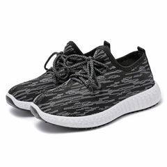 Women's Knitted Road Running Shoes Lightweight & Breathable Lace Up Sports Shoes