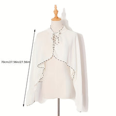 Chiffon Ruffles Sunproof Shawl UV Protection Cape
