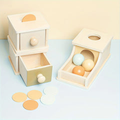 Montessori Coin&Ball Box Toys Object Permanence Toys For Toddlers