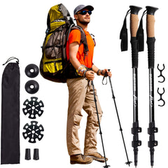 2pcs Aluminum Trekking Poles for Outdoor Activities