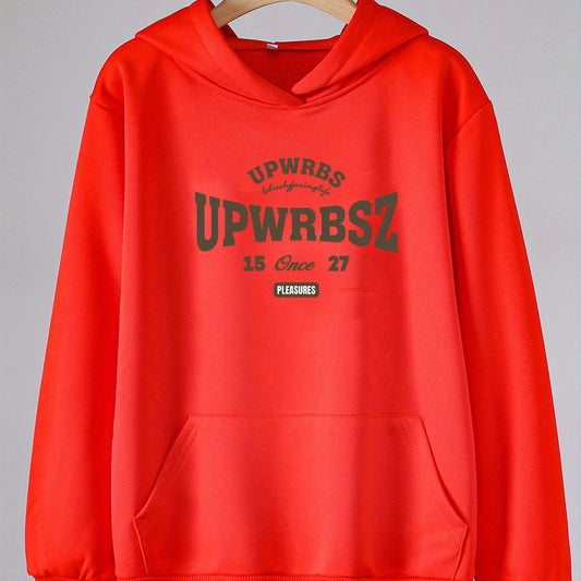 Girls Letter Print Hoodies Comfy Hooded Pullover Tops