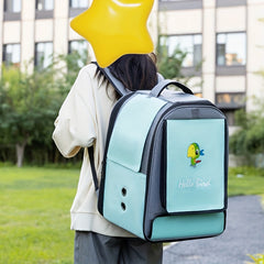 Double Shoulder Parrot Cage Breathable Bird Bag Stainless Steel Food Cup