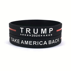 2pcs Patriotic Silicone Bracelets for President Campaign