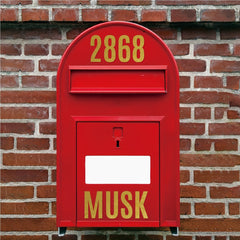 6pcs Large 2.5 Golden Foil Vinyl Stickers Alphabet & Numbers