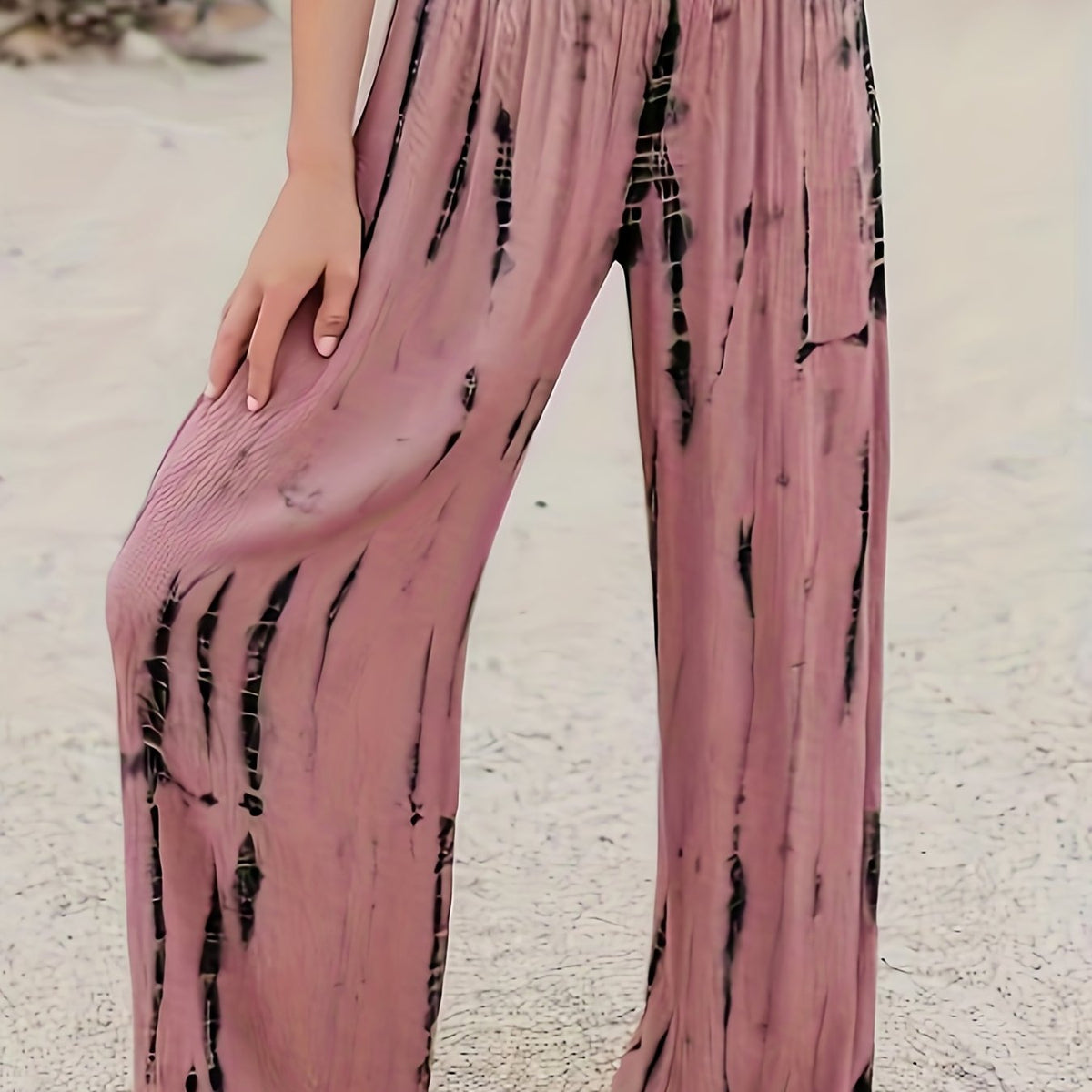  Tie Dye Wide Leg Boho Pants