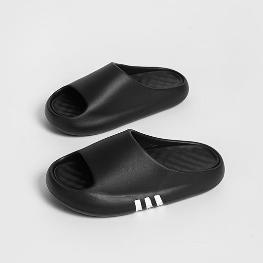 Men's Non Slip Striped Slides for Indoor Outdoor Beach Shower