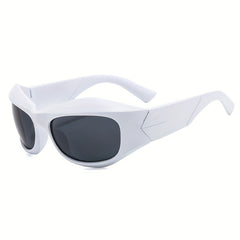 Y2K Sports Sunglasses UV400 Anti Glare Cyberpunk Hiphop Outdoor Cycling Fishing
