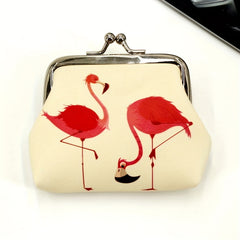 Flamingo Print Buckle Coin Purse for Girls
