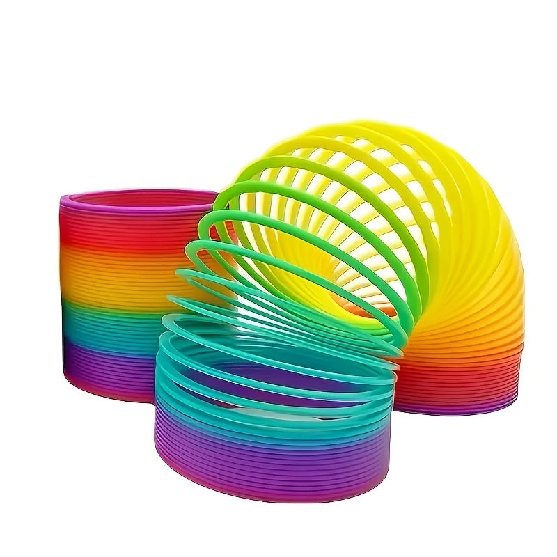 Rainbow Fidget Spinner Mixed Colors Elastic Party Toy Durable Plastic
