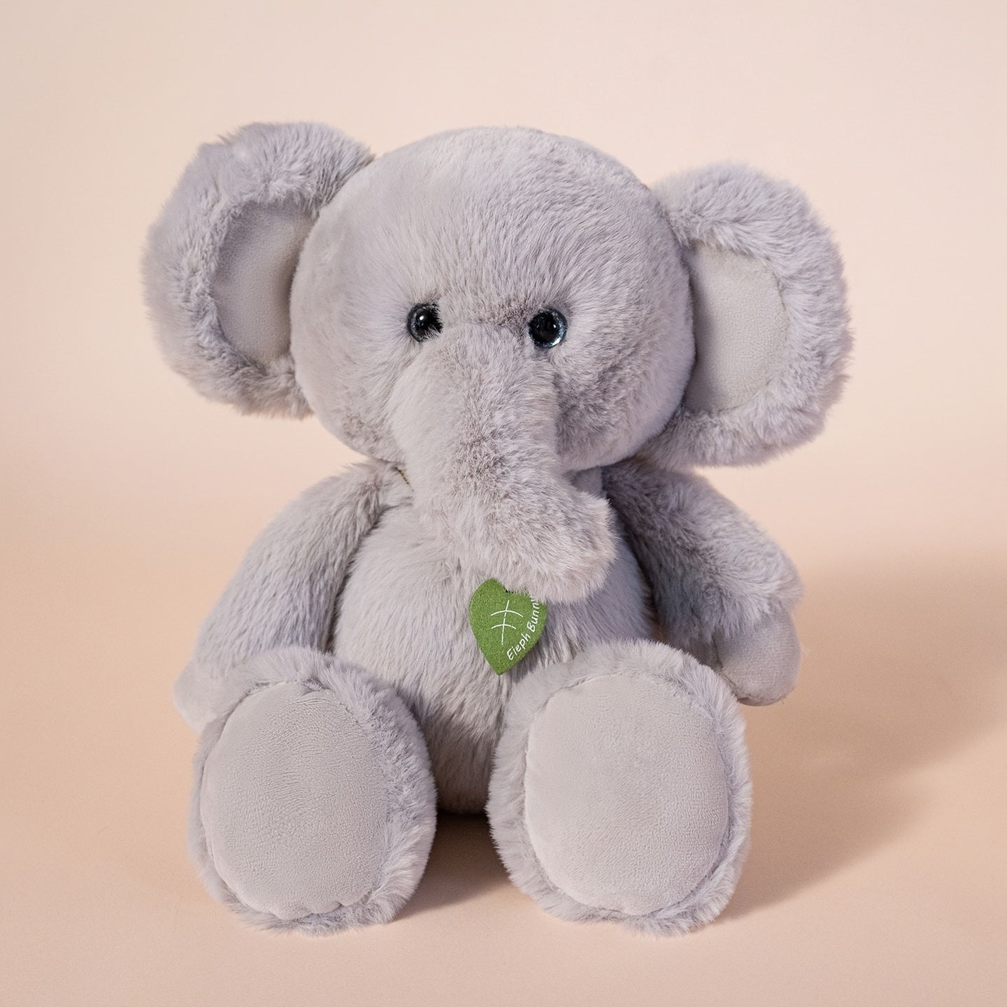 Plush Toy Set Panda Fox & Elephant Stuffed Animals Green Hearts Soft Polyester