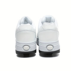 Solid Lace Up Roller Shoes For Boy's Teens