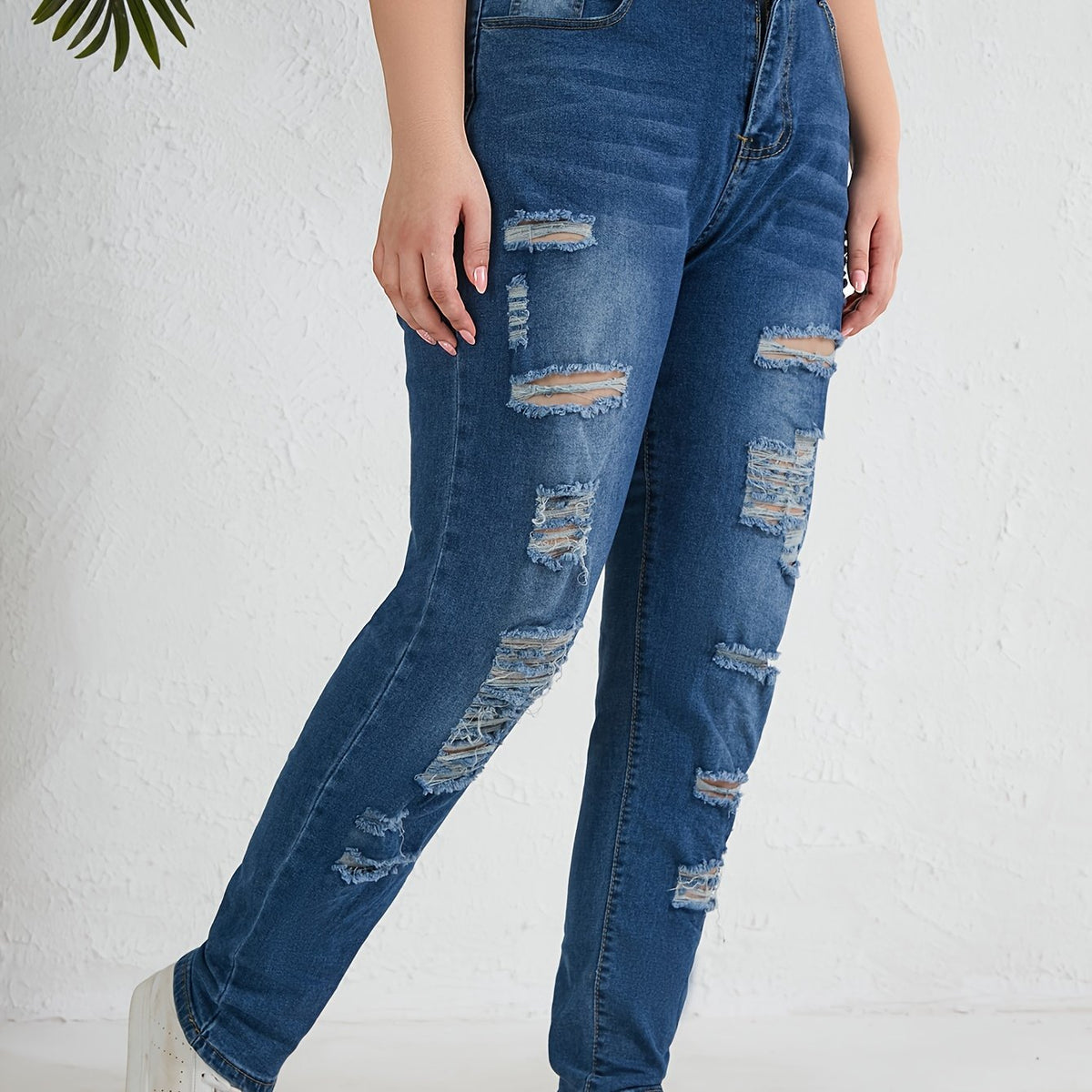 Plus Size High Rise Medium Stretch Jeans