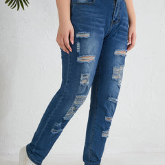 Plus Size High Rise Medium Stretch Jeans