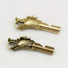 Brass Whistle Keychain Pendant for Camping Emergency