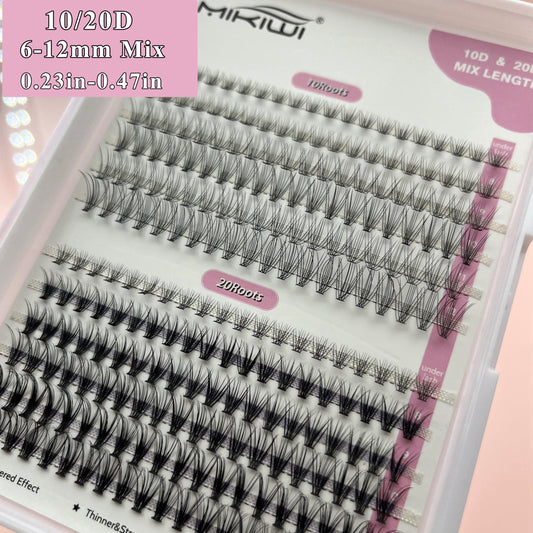 Soft Natural C Curling Cluster Lashes 6-12mm Individual Lashes Extensions