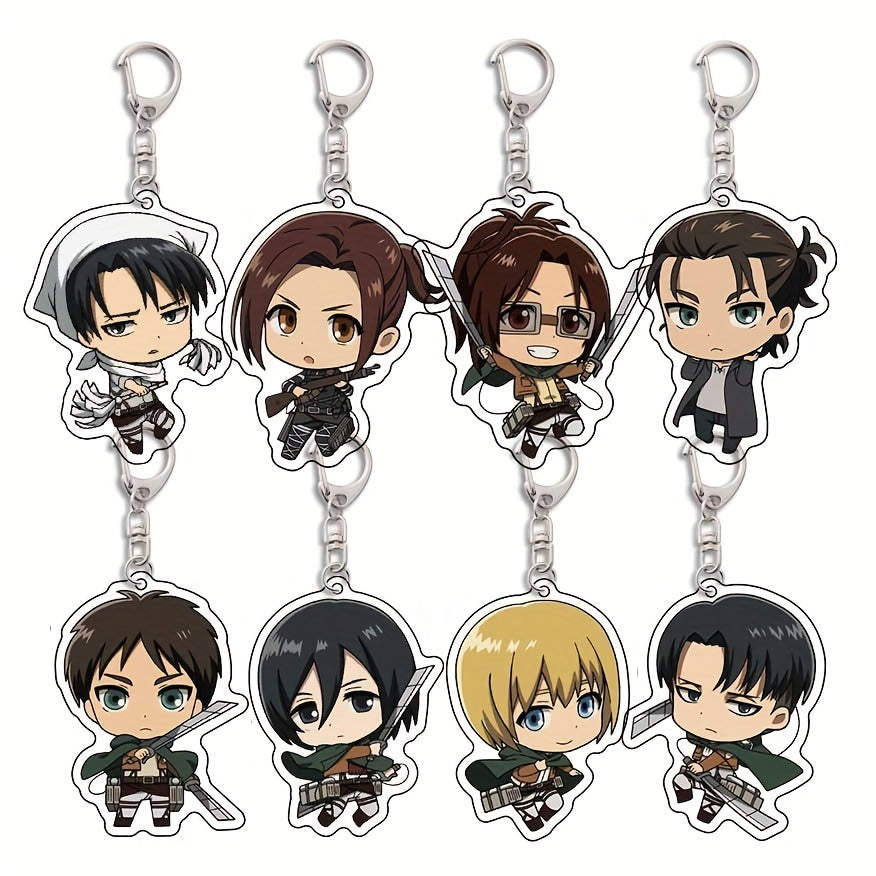 Cartoon Keychain Pendant Anime Figure Double Sided Key Chain Pendant