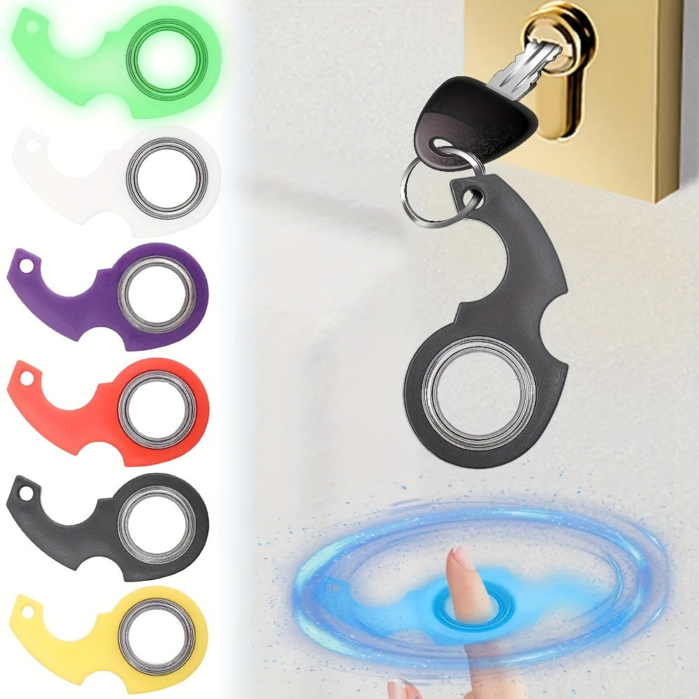 1pc Fingertip Spinning Unzip Keychain Fidget Spinner Anti Anxiety Toy