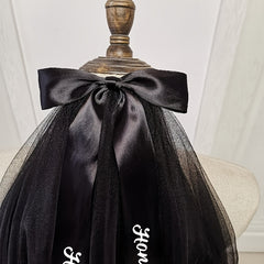 Customizable Layer Bridal Veil with Bowknot Personalized Text or Name Mesh