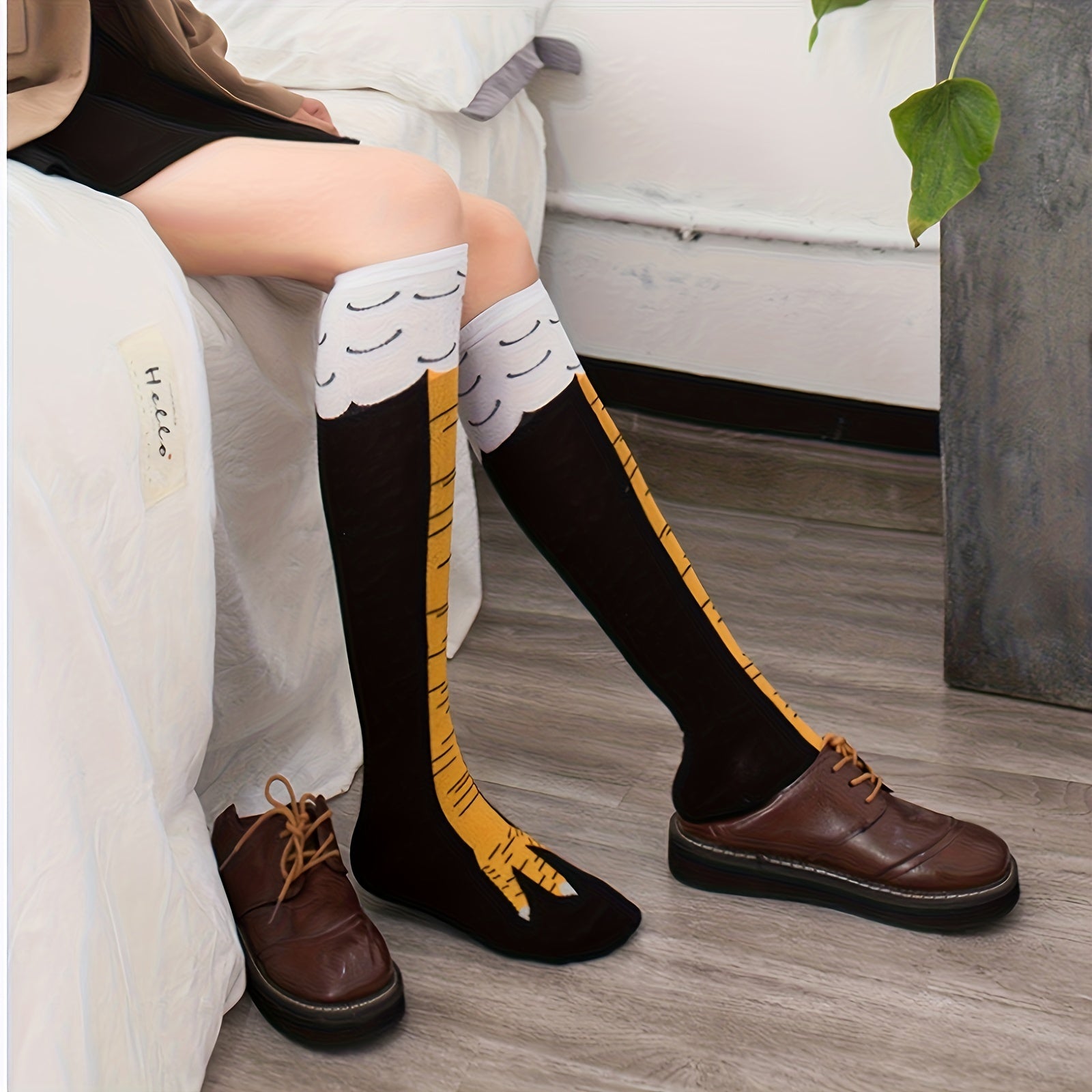 2 Pairs Women Chicken Legs Crazy Socks