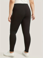  Solid High Rise Skinny Trousers