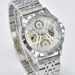 KUERST Mech. Watch Luminous Hollow Dial Waterproof Retro Wrist Watch