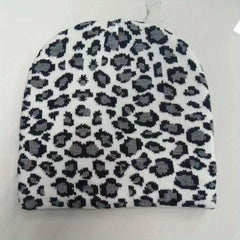 Sport Knit Beanie Hat Leopard Jacquard Autumn Winter Warm Ski Cold Hat