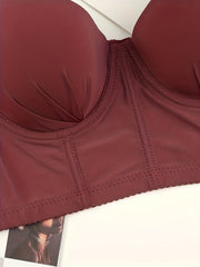 Sexy Solid Push Up Bra Comfy & Breathable Anti-sagging Everyday Bra