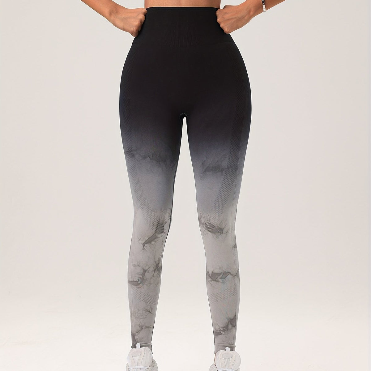 Tie Dye Gradient Yoga Sports Leggings High Elastic Fitness Tight